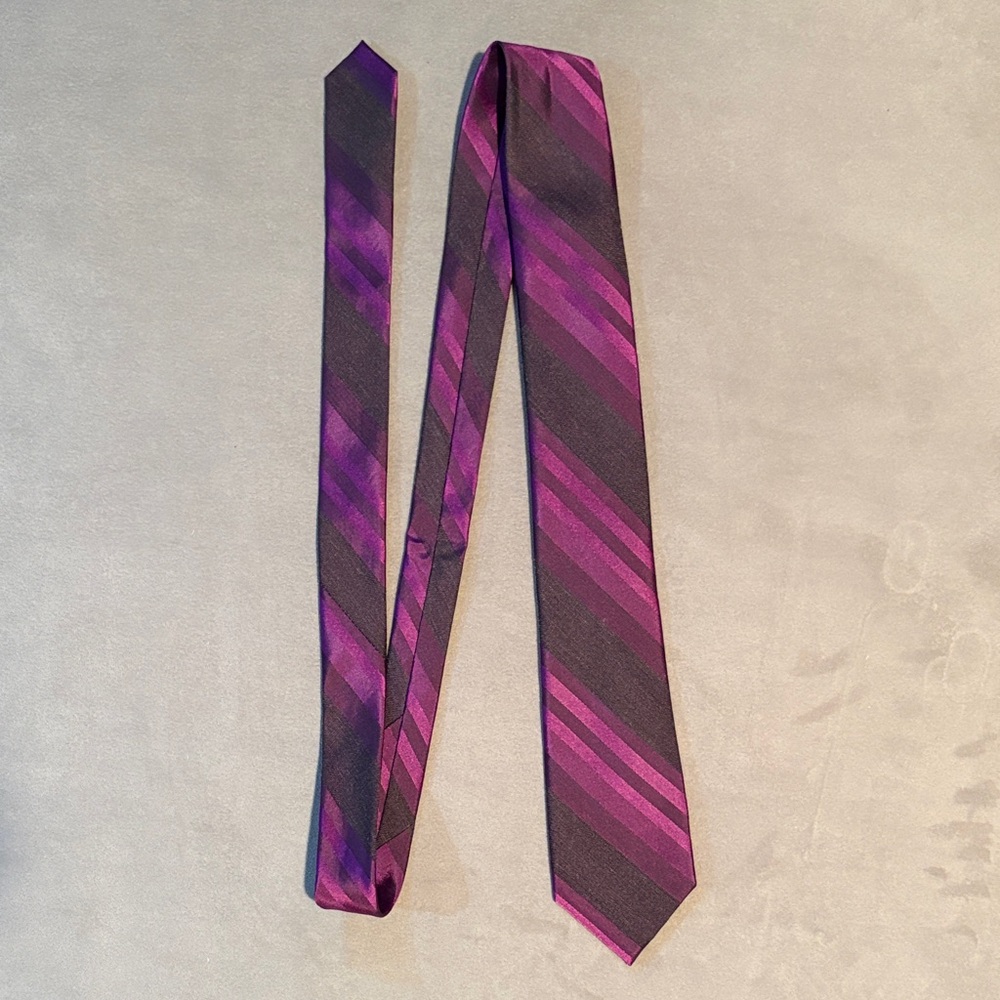 Calvin Klein Purple Striped Tie